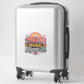 Moeder Modus Altijd Aan Retro Moederdag Cadeau Sticker (Koffer)