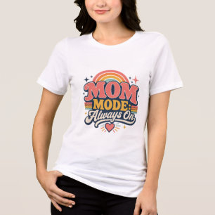 Moeder Modus Altijd Aan Retro Moederdag Cadeau Tri-Blend Shirt