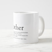 Moeder Moeder Definitie Citaat Pret Zwart En Wit Grote Koffiekop (Voorkant rechts)