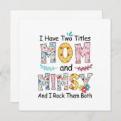 Moeder Moeder En Mimsy Bloemige Verjaardag Kaart (Voorkant / Achterkant)