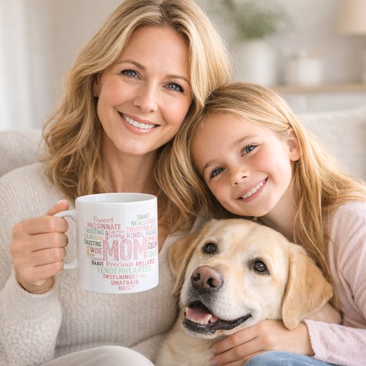 Moeder moeder hart woord kunst koffiemok