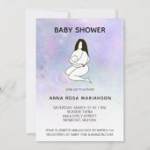 * Moeder Moeder houdt Baby Moon Crater Shower Boy  Kaart (Achterkant)