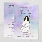 * Moeder Moeder houdt Baby Moon Crater Shower Boy  Kaart (Voorkant / Achterkant)