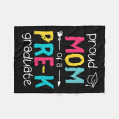 Moeder Moeder Prek Preschool Familie Matching Grad Fleece Deken (Voorkant (Horizontaal))