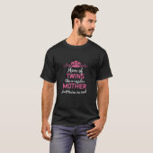 Moeder moeder van tweelingen Zwangerschap T-shirt (Voorkant volledig)
