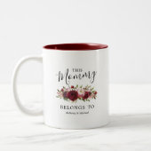 Moeder Moederdag Bourgogne Bloemenkoffiemok Tweekleurige Koffiemok (Links)