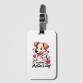 Moeder Moederdag Dierenhond Bagagelabel (Voorkant (verticaal))
