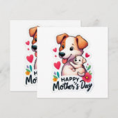 Moeder Moederdag Dierenhond Kaart (Voorkant / Achterkant)