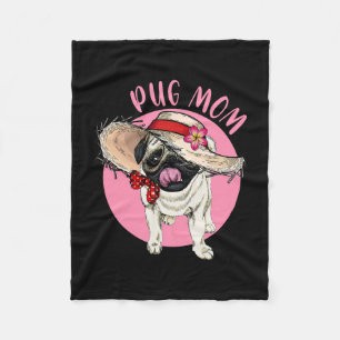Moeder Moederdag Mama Moedertje Moeder Pug Fleece Deken