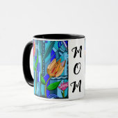 Moeder Moederdag mok Koffiegeschenk Bloemen (Voorkant links)