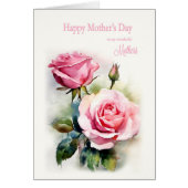 Moeder Moederdag Rozen geschilderde Waterverf (Voorkant)
