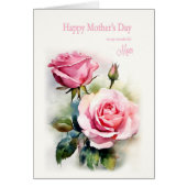 Moeder Moederdag Rozen geschilderde Waterverf (Voorkant)