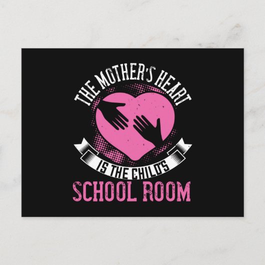 Moeder - Moeders hart is het schoolplein van het k Briefkaart (Voorkant)