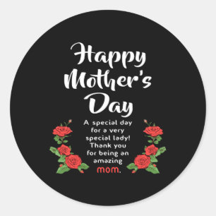 Moeder Moeders Moederdag mama Mummy Funny Gift Ronde Sticker