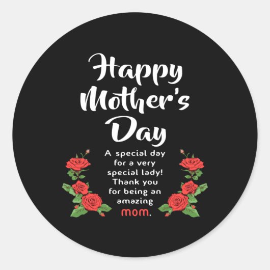 Moeder Moeders Moederdag mama Mummy Funny Gift Ronde Sticker (Voorkant)