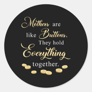 Moeder Moeders Mummy Moederdag mama Funny Gift Ronde Sticker