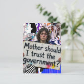 Moeder, moet ik de regering vertrouwen? collage briefkaart (Staand voorkant)