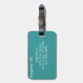 Moeder Monster Blauwgroen Beehive Sassy Pop Art Bagagelabel (Achterkant verticaal)