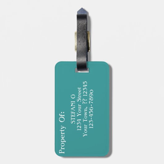 Moeder Monster Blauwgroen Beehive Sassy Pop Art Bagagelabel (Achterkant verticaal)