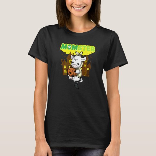 Moeder Monster Moeder Griezelen Halloween Moeder V T-shirt (Voorkant)