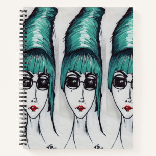 Moeder Monster Sassy Bijenkorf Pop Art Tekening Notitieboek