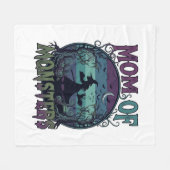 Moeder Monsters Halloween Heks Maan Pompoenen Begr Fleece Deken (Voorkant (Horizontaal))