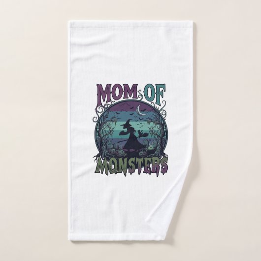 Moeder Monsters Halloween Heks Maan Pompoenen Begr Handdoek (Handdoek)