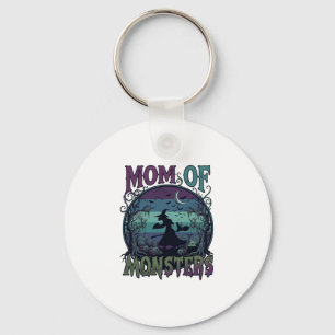 Moeder Monsters Halloween Heks Maan Pompoenen Begr Sleutelhanger
