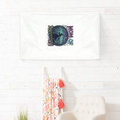 Moeder Monsters Halloween Heks Maan Pompoenen Begr Spandoek (Insitu)
