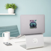 Moeder Monsters Halloween Heks Maan Pompoenen Begr Sticker (Laptop op bureau)