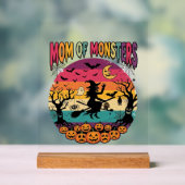 Moeder Monsters Halloween Heks Pompoenen Vleermuiz Acryl Bord (Neutraal)