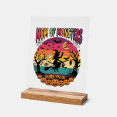 Moeder Monsters Halloween Heks Pompoenen Vleermuiz Acryl Bord (Hoek)