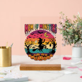 Moeder Monsters Halloween Heks Pompoenen Vleermuiz Acryl Bord (Huwelijk)