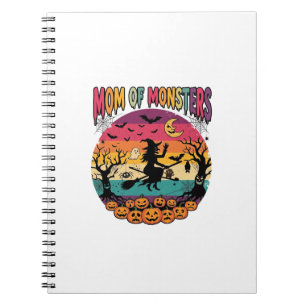 Moeder Monsters Halloween Heks Pompoenen Vleermuiz Notitieboek