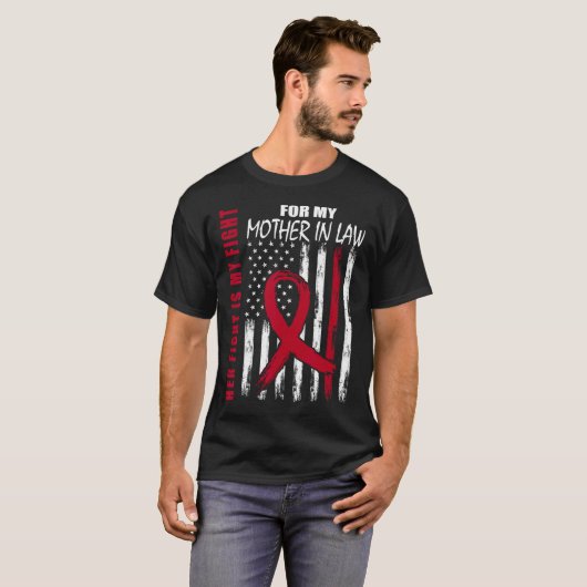 Moeder Multiple Myeloma Bewustzijn Amerika T-shirt (Voorkant volledig)