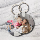 Moeder Naam 2 Foto Eenvoudig Sleutelhanger