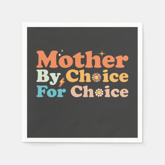 Moeder naar keuze voor Groovy Retro Servet (Voorkant)