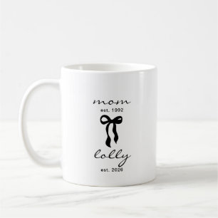 Moeder naar Lolly Mug Roze Strik Strepen Koffiemok