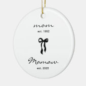 Moeder naar Mamaw Coquette Boog Ornament (Links)