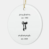 Moeder naar Nonna Coquette Boog Ornament (Links)