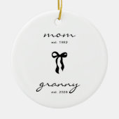 Moeder naar oma coquette boog ornament (Voorkant)