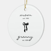 Moeder naar oma coquette boog ornament (Links)