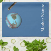 Moeder Natuur Altijd laatste vlekken Theedoek (Gevouwen)