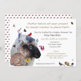 Moeder Natuur Baby shower uitnodiging: Kaart