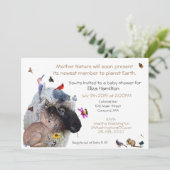 Moeder Natuur Baby shower uitnodiging: Kaart (Staand voorkant)