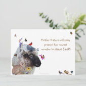 Moeder Natuur Baby shower uitnodiging: Uitnodiging (Staand voorkant)