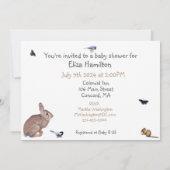Moeder Natuur Baby shower uitnodiging: Uitnodiging (Achterkant)