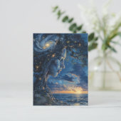Moeder Natuur Boom Ocean Fantasy Briefkaart (Staand voorkant)