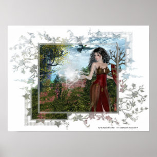 Moeder Natuur Design 2 - Fantasy Print Poster