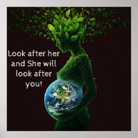 Moeder Natuur Earth Day Poster (Voorkant)